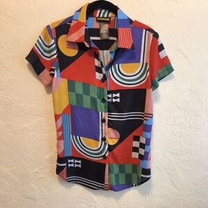 Nooworks Joyce Ansley Button Down Blouse XS